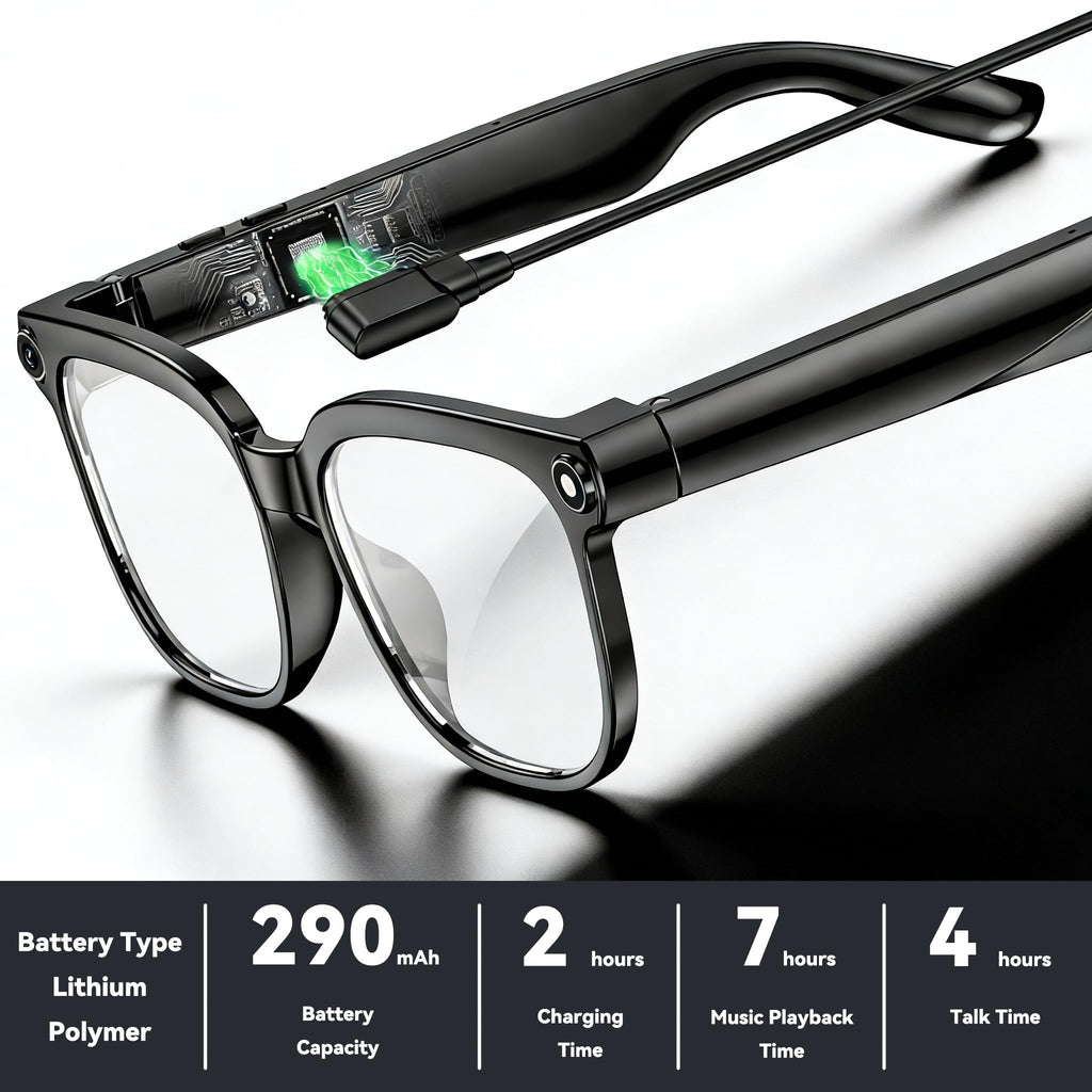 AI Smart Glasses with Camera,8MP Camera Glasses,1080P Anti-Shake Video Recording Glasses, Real Time Translation,AI Voice Assistant,Object Recognition,Bluetooth Sunglasses for Men Women (Photochromic)