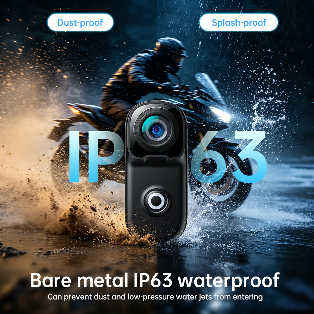 4K Mini Body Action Cameras POV Body CaCamera with Audio Video Recording, PortaWearable Waterproof Thumb Camera for MVlogging Skiing Cycling Hiking